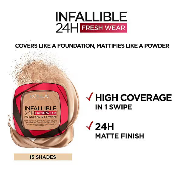 L'Oréal Paris Infallible Foundation Powder Shade 140, UK version