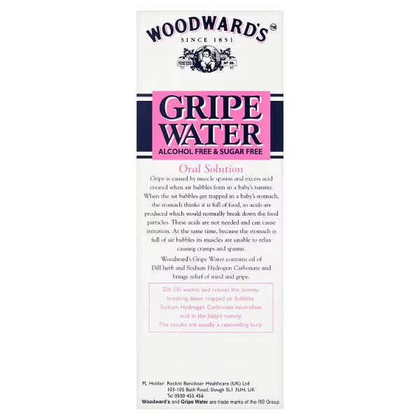 Woodwards Gripe Water for Wind and Gripe Relief 150ml (British brand)