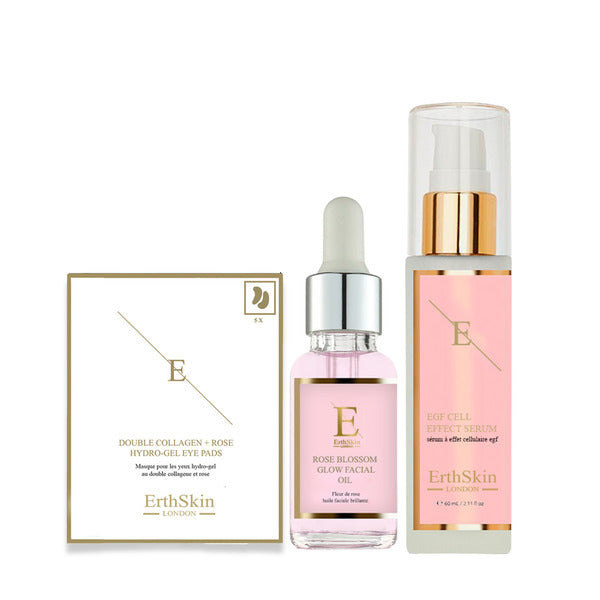 ErthSkin EGF Serum Rose Oil Skincare Set 60ml 30ml - British product