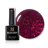 Bluesky Gel Polish Ruby Ritz Deep Red Glitter - British product