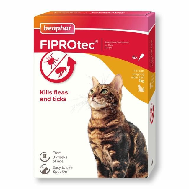 Beaphar FIPROtec Flea & Tick Spot-On for Cats   6 per pack - McGrocer