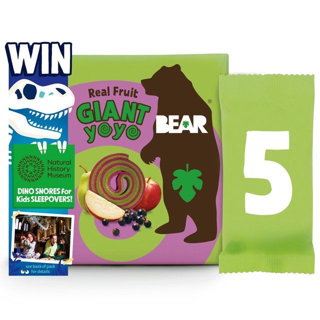 BEAR GIANT Fruit Yoyos Apple & Blackcurrant Multipack   5 x 20g - McGrocer