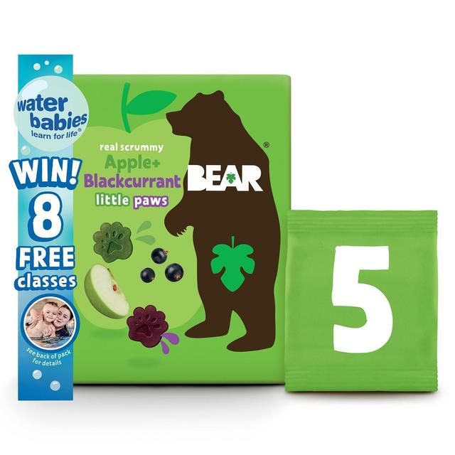 BEAR Paws Fruit Shapes Apple & Blackcurrant 2+ years Multipack   5 x 20g - McGrocer