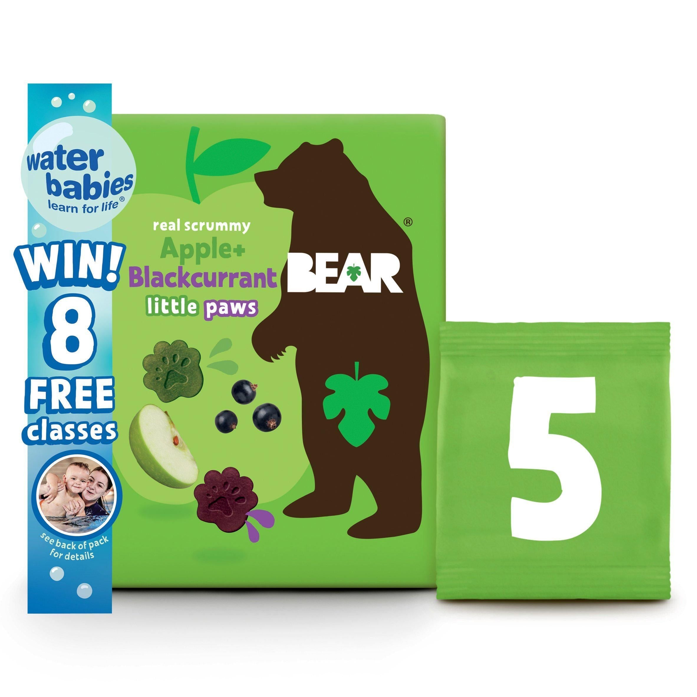 BEAR PAWS Fruit Shapes Apple & Blackcurrant Multipack x5 20g - McGrocer