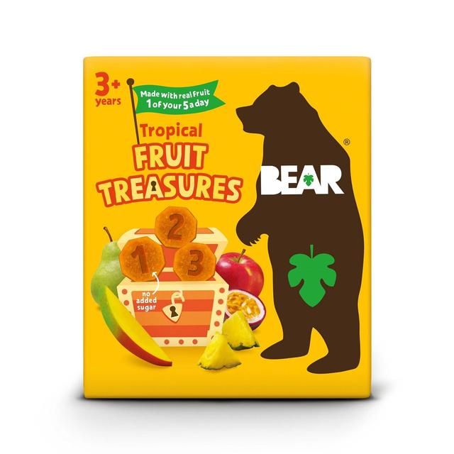 Bear Treasures Kids Snack 3+ Years Tropical Flavour   5 x 20g - McGrocer