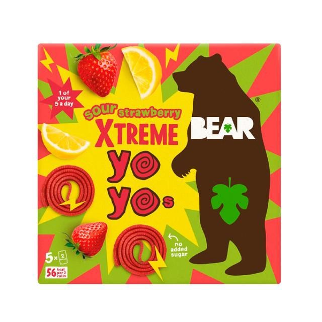 Bear Yoyos Super Sour Strawberry & Apple Multipack   5 x 20g - McGrocer