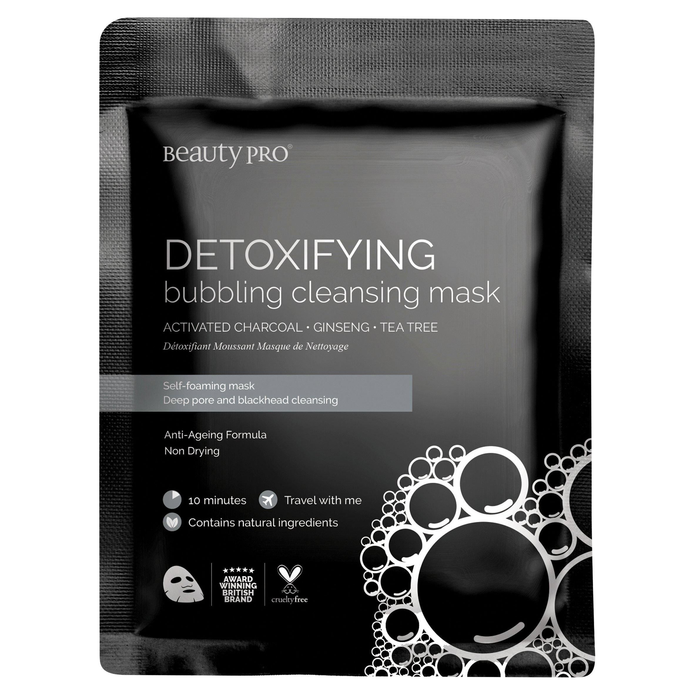 BeautyPro Detoxifying Bubbling Cleansing Mask with Activated Charcoal 20ml - McGrocer