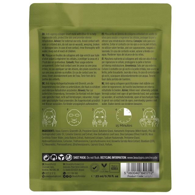 BeautyPro Nourishing Collagen Sheet Mask   30g - McGrocer