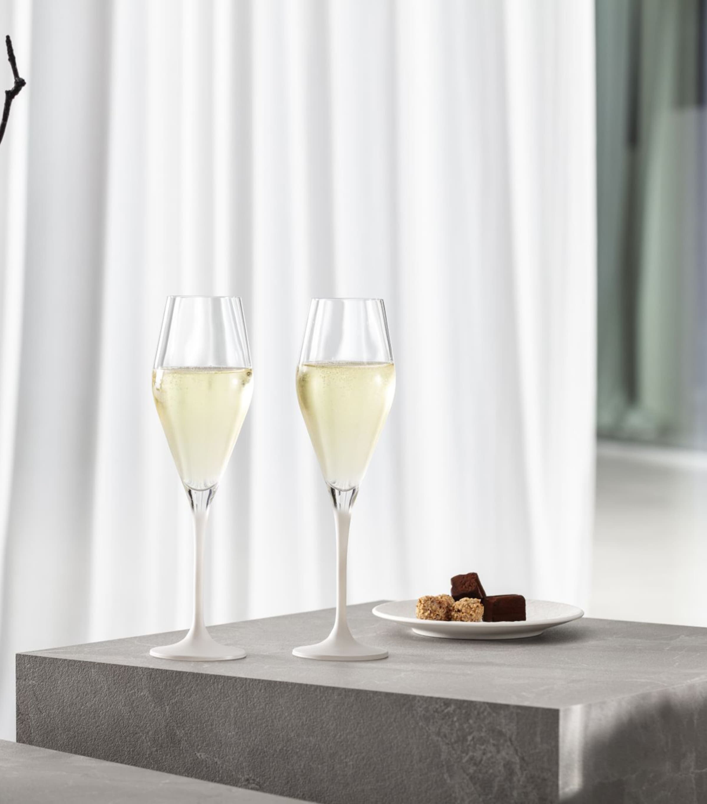 Villeroy & Boch champagne glasses Manufacture Rock Blanc 290ml (British brand)