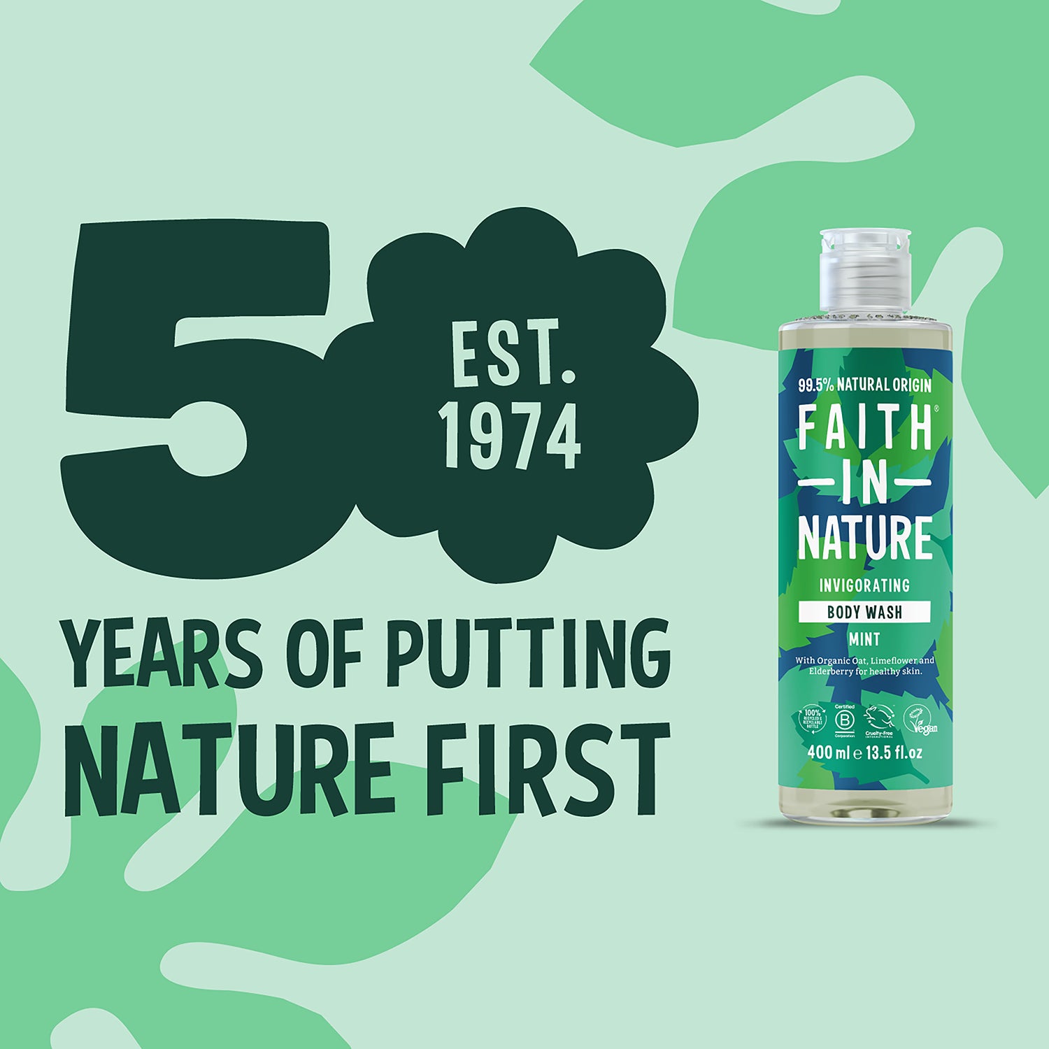 Faith In Nature Body Wash Mint 400ml