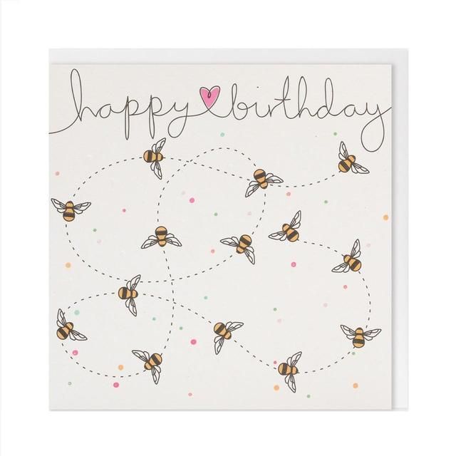 Belly Button Design Bee Happy Birthday Card - McGrocer