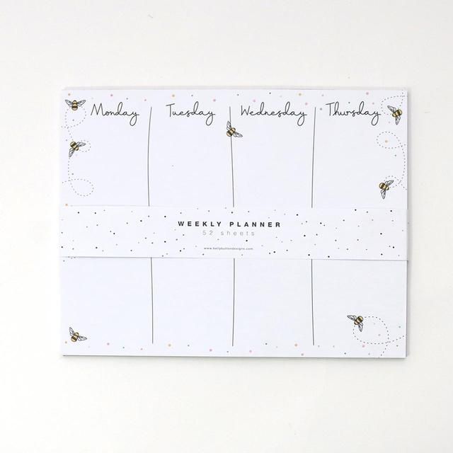 Belly Button Designs Weekly Planner 52 Sheets Bees - McGrocer