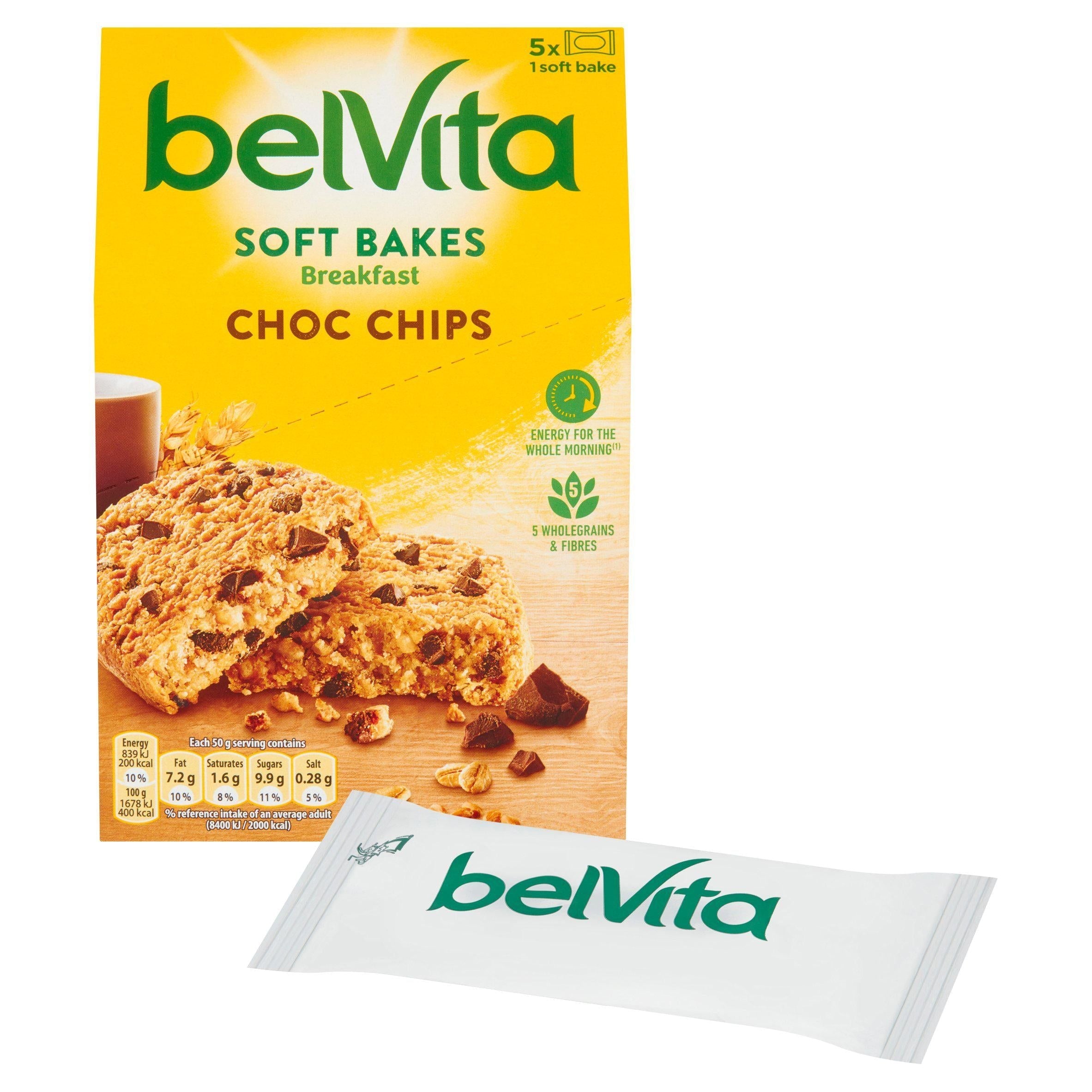 Belvita Breakfast Soft Bakes Chocolate Chip Pack x5 250g - McGrocer