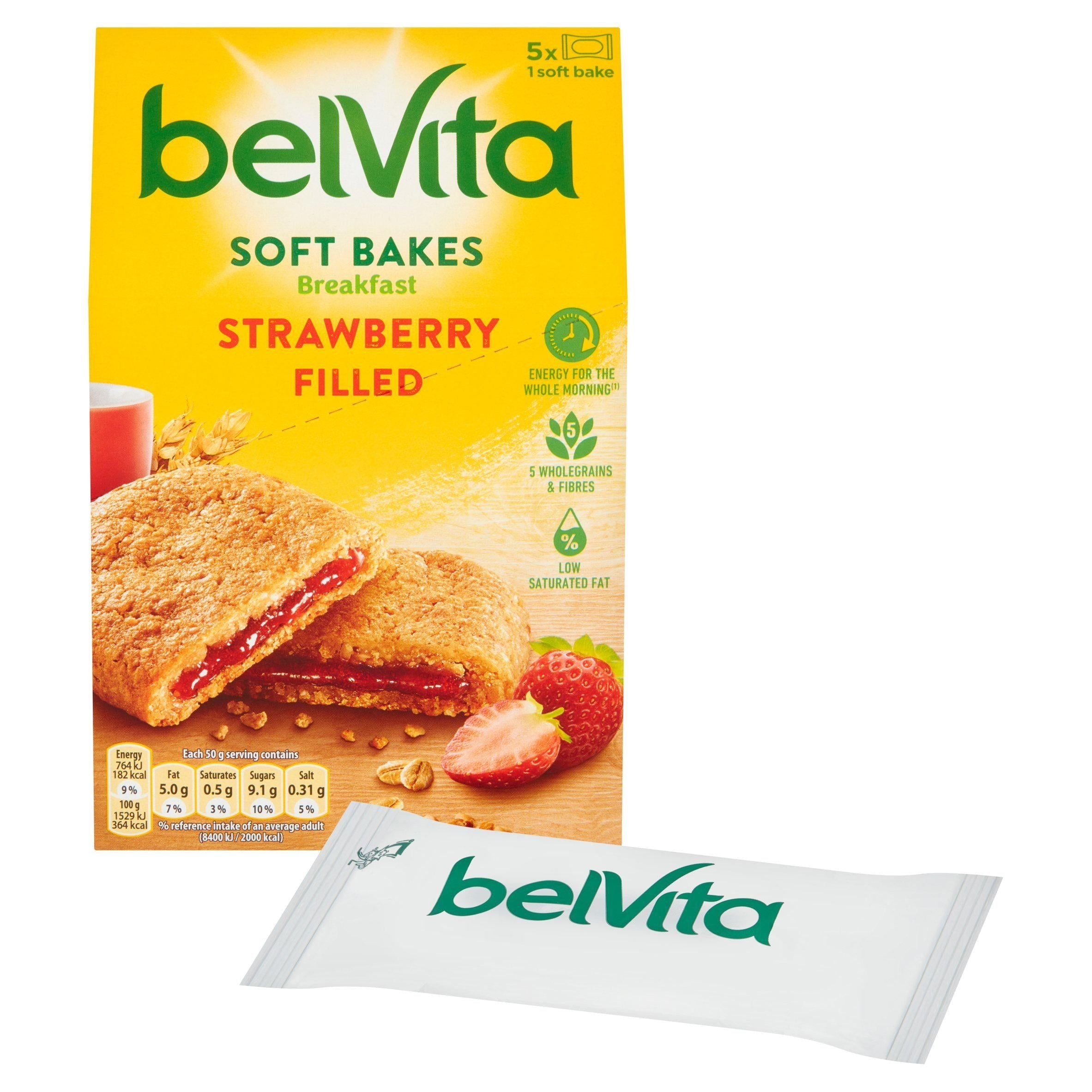 Belvita Breakfast Soft Bakes Strawberry Filled Pack x5 250g - McGrocer