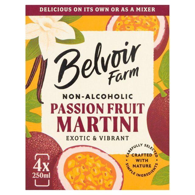 Belvoir Farm Non Alcoholic Passionfruit Martini   4 x 250ml - McGrocer