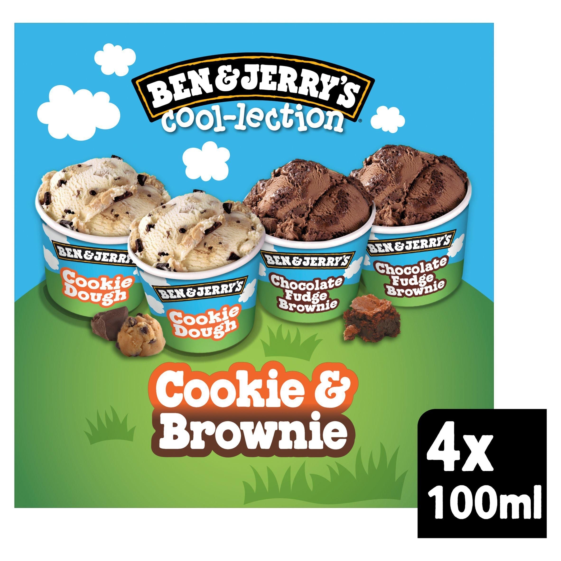 Ben & Jerry's Choc-Dough Cool-lection Ice Cream Mini Cup Multipack 4x100ml - McGrocer