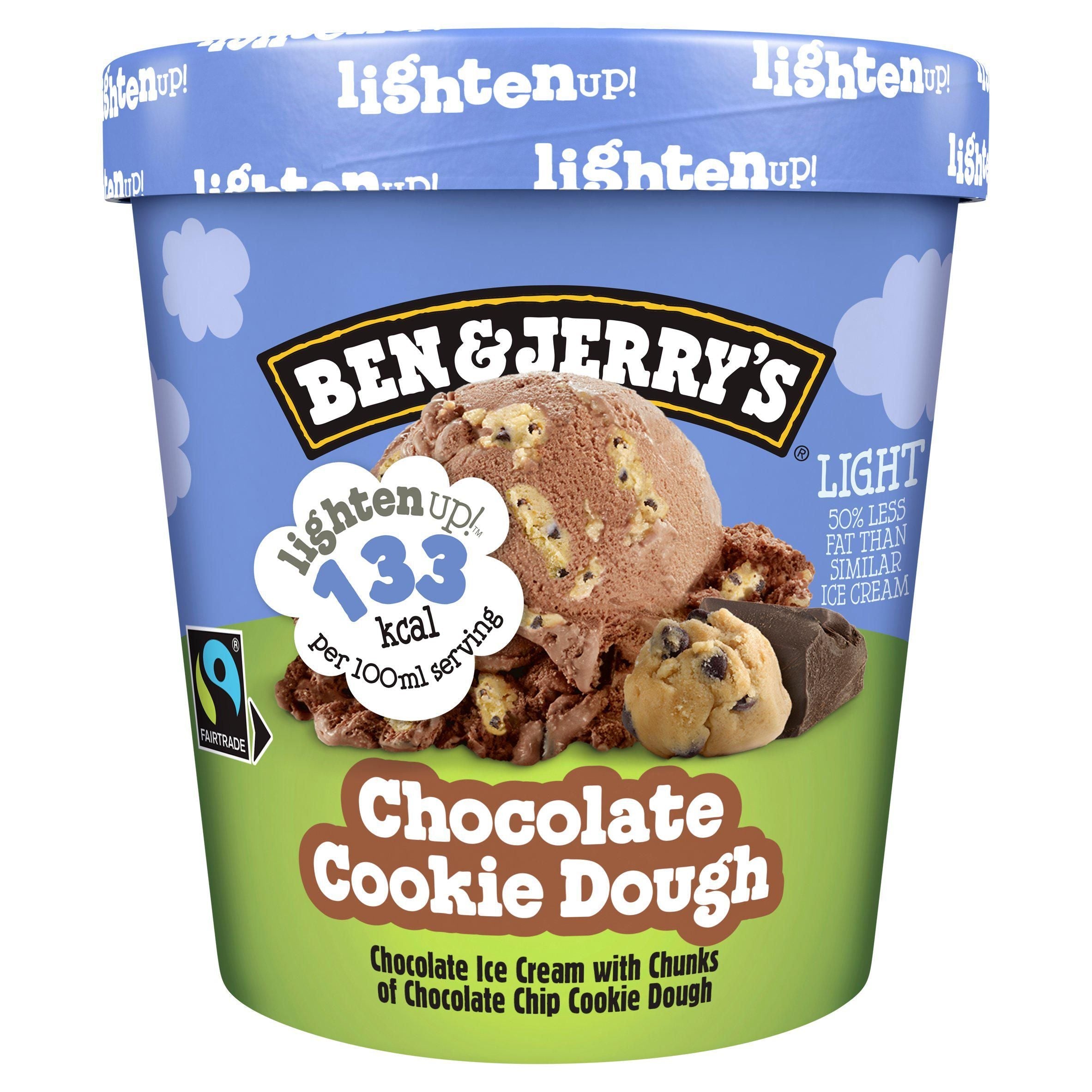 Ben & Jerry's Chocolate Cookie Dough Light Ice Cream Tub 465ml - McGrocer