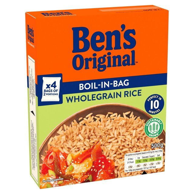 Ben's Original Boil In Bag Wholegrain Rice   4 x 125g - McGrocer