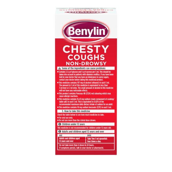 Benylin Chesty Coughs Non-Drowsy Syrup 150ml - McGrocer