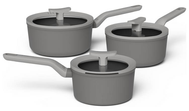 BergHOFF Leo 3 Piece Non Stick Saucepan Set - McGrocer