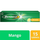Berocca Food Supplement Mango Effervescent 15 Tablets - McGrocer