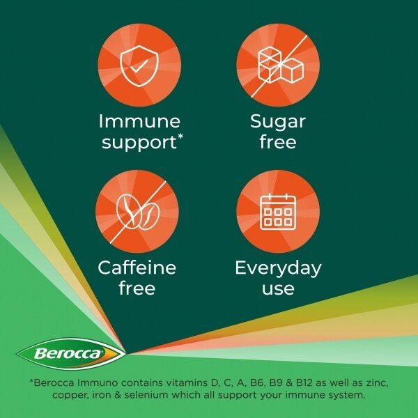 Berocca Immuno Orange Energy & Immune Support 15 Tablets - McGrocer