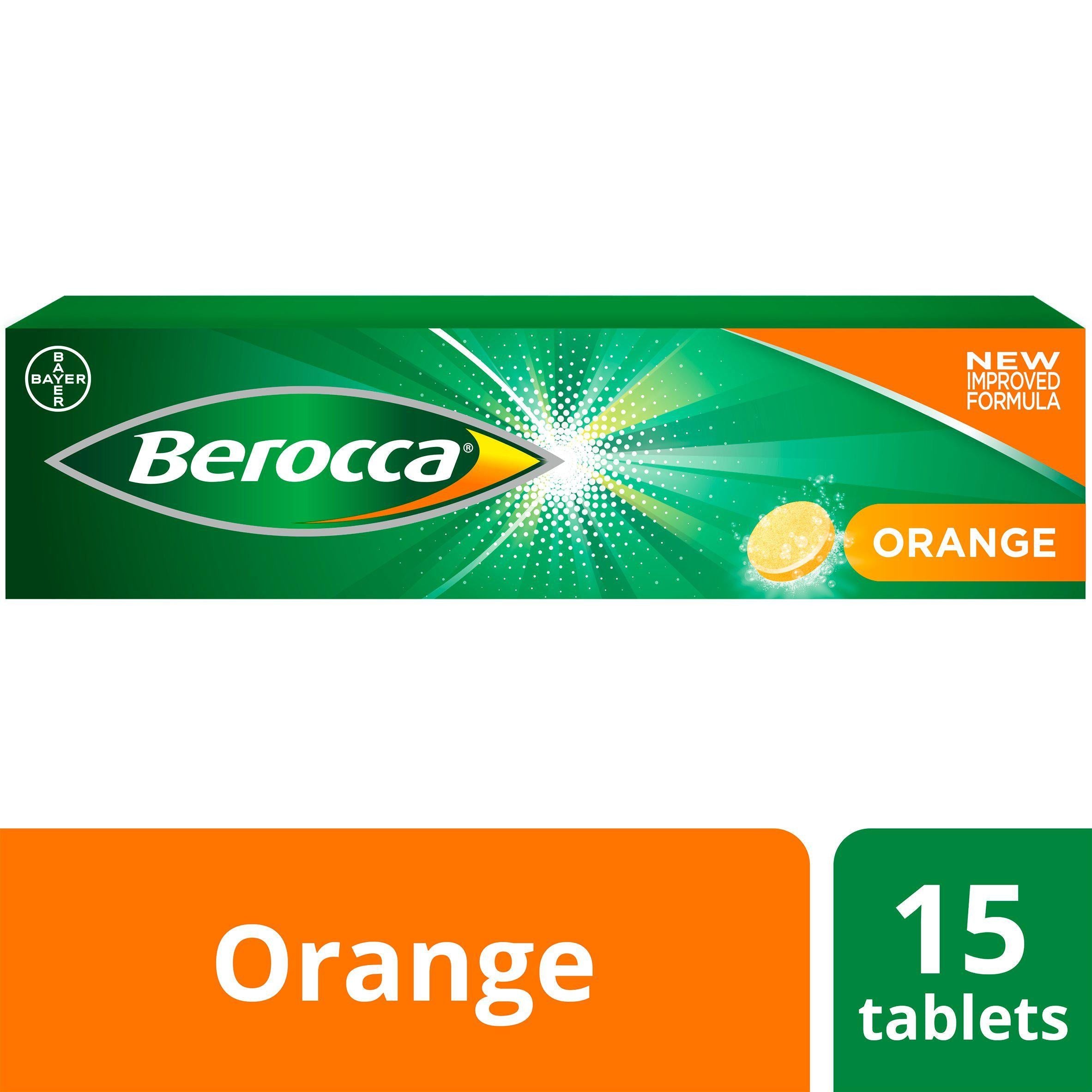 Berocca Orange Energy Effervescent Vitamin Tablets x15 - McGrocer