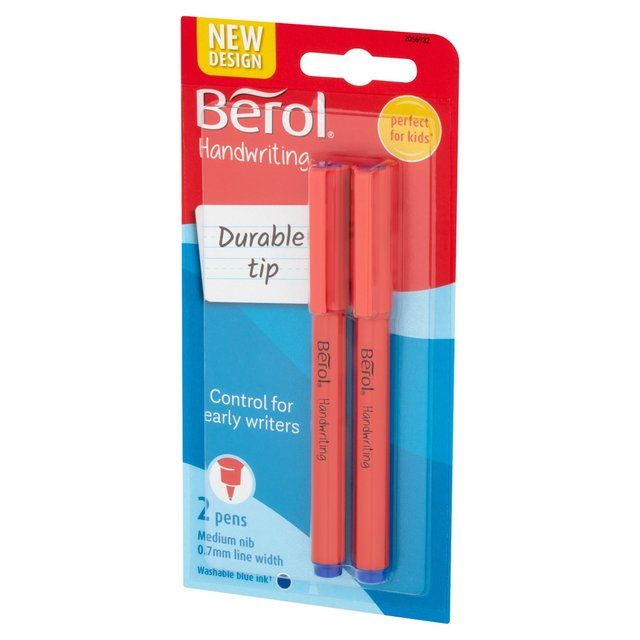 Berol Handwriting Pen Blue Ink   2 per pack - McGrocer