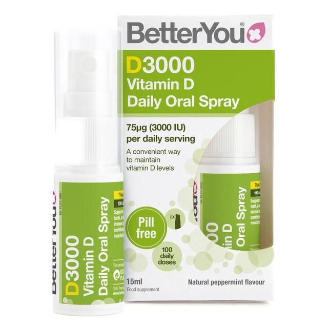 BetterYou D3000 Vitamin D Daily Oral Spray     15ml - McGrocer