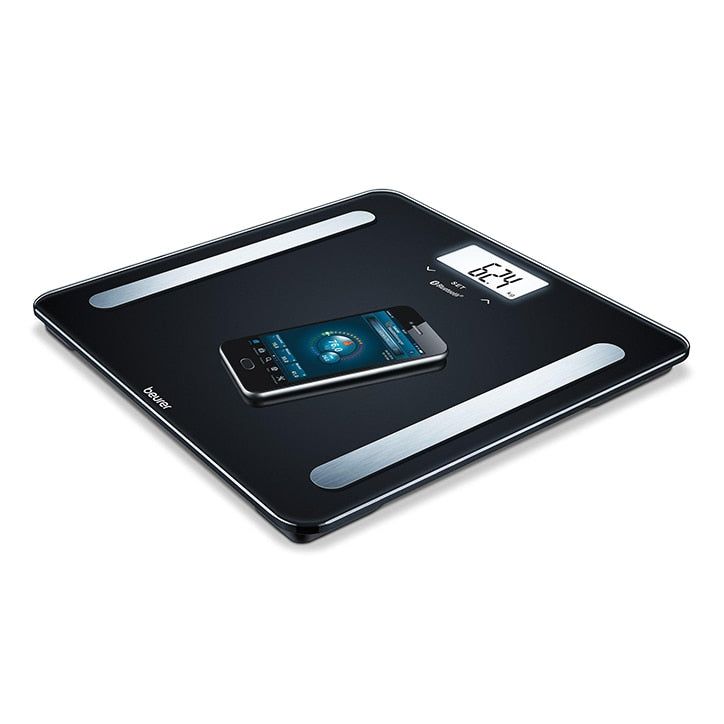 Beurer Diagnostic Bathroom Scale with HealthManager App, BF600 Black - McGrocer