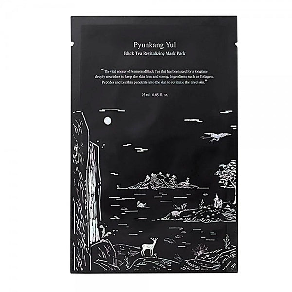 Pyunkang Yul black tea revitalizing sheet mask, imported from the UK