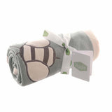 Ziggle baby blanket sage green bumble bee 100cm x 75cm (British brand)