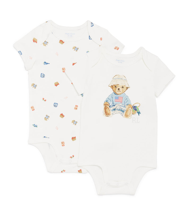 Ralph Lauren Kids cotton bodysuits set 0-9 months, imported from the UK