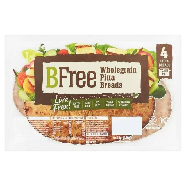 BFree Wholegrain Pitta Breads 4 x 55g - McGrocer