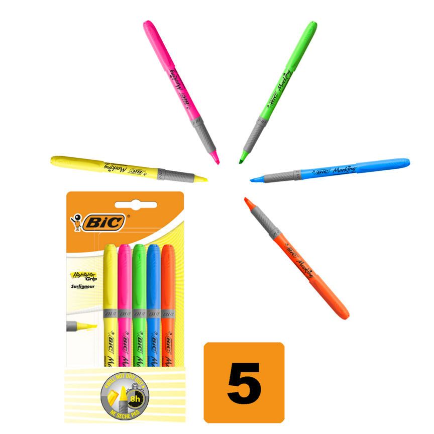 Bic Brite Liner Grip Highlighters - McGrocer