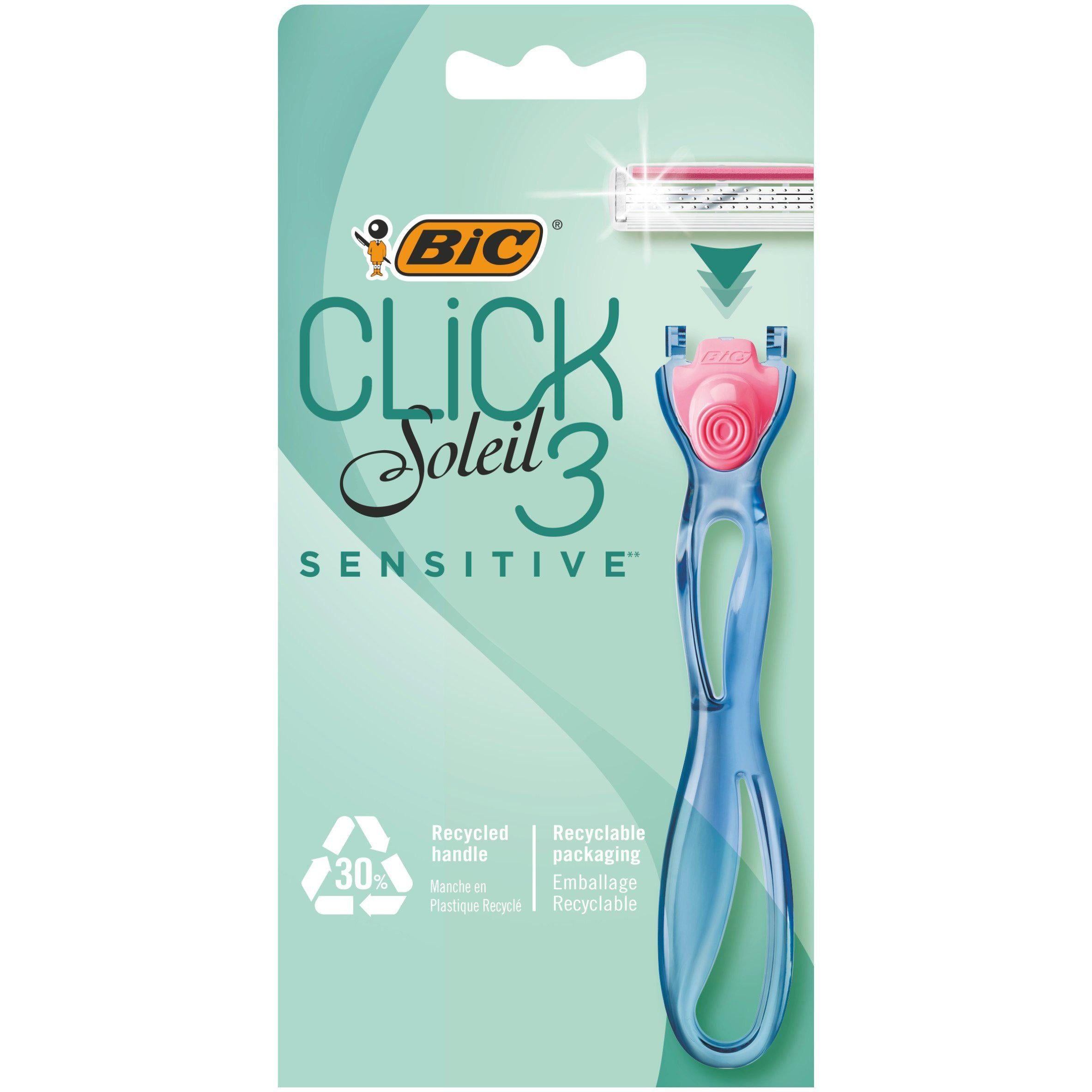 BIC Click Soleil 3 Sensitive 1+2 Pack - McGrocer