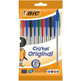 BIC Cristal Original Ballpoint Pens Assorted Box of 10   10 per pack - McGrocer