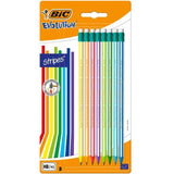 BIC Evolution Stripes with Eraser Pack of 8   8 per pack - McGrocer