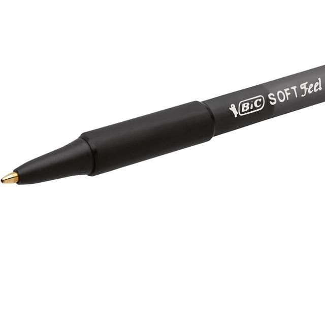 BIC Soft Feel Retractable Ballpoint Pens Black Pack of 5   5 per pack - McGrocer