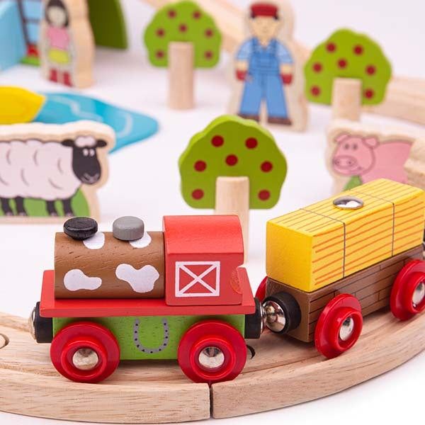 Bigjigs Rail Farm Train Set - McGrocer