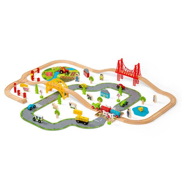 Bigjigs Rail Road & Rail Train Set - McGrocer