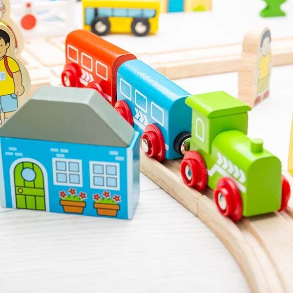 Bigjigs Rail Town and Country Train Set - McGrocer