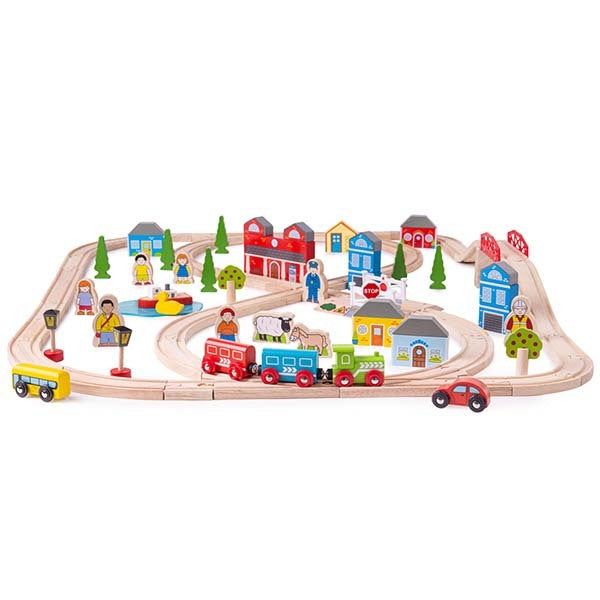 Bigjigs Rail Town and Country Train Set - McGrocer