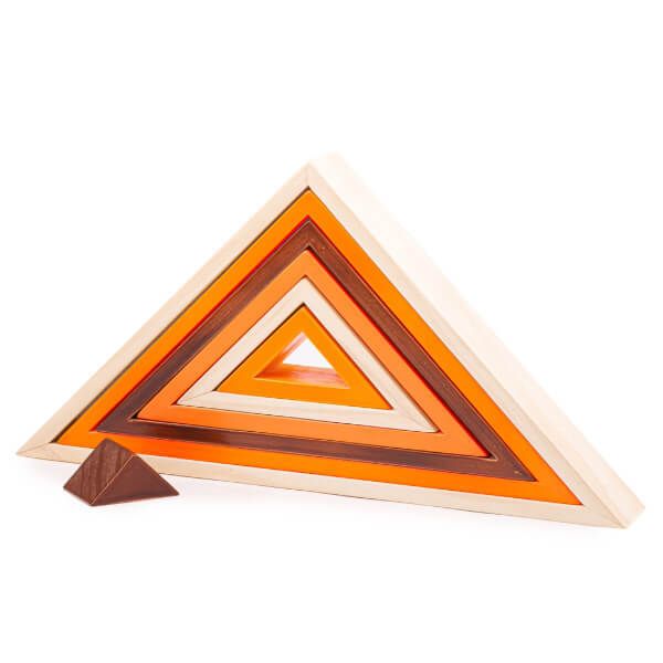 Bigjigs Toys 7 Wooden Stacking Triangles - McGrocer
