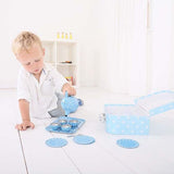 Bigjigs Toys Blue Polka Dot Tea Set - McGrocer