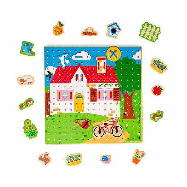 Bigjigs Toys House Lace-A-Shape Toy - McGrocer