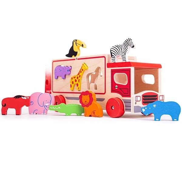 Bigjigs Toys Safari Sorting Lorry Toy - McGrocer