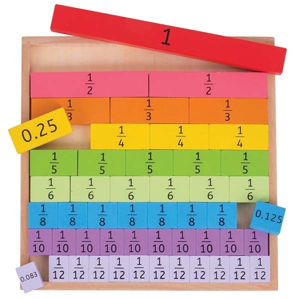 Bigjigs Toys Wooden Fractions Tray - McGrocer