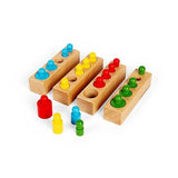 Bigjigs Toys Wooden Peg Blocks Sorting Toy - McGrocer