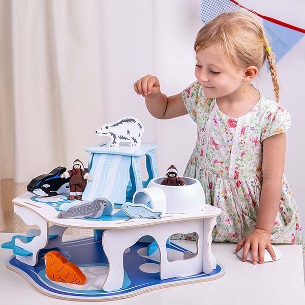 Bigjigs Toys Wooden Polar Glacier Playset - McGrocer